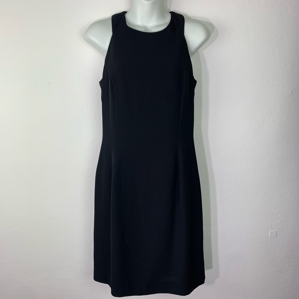 Adrianna Papell Evening Black Dress Cutout Back